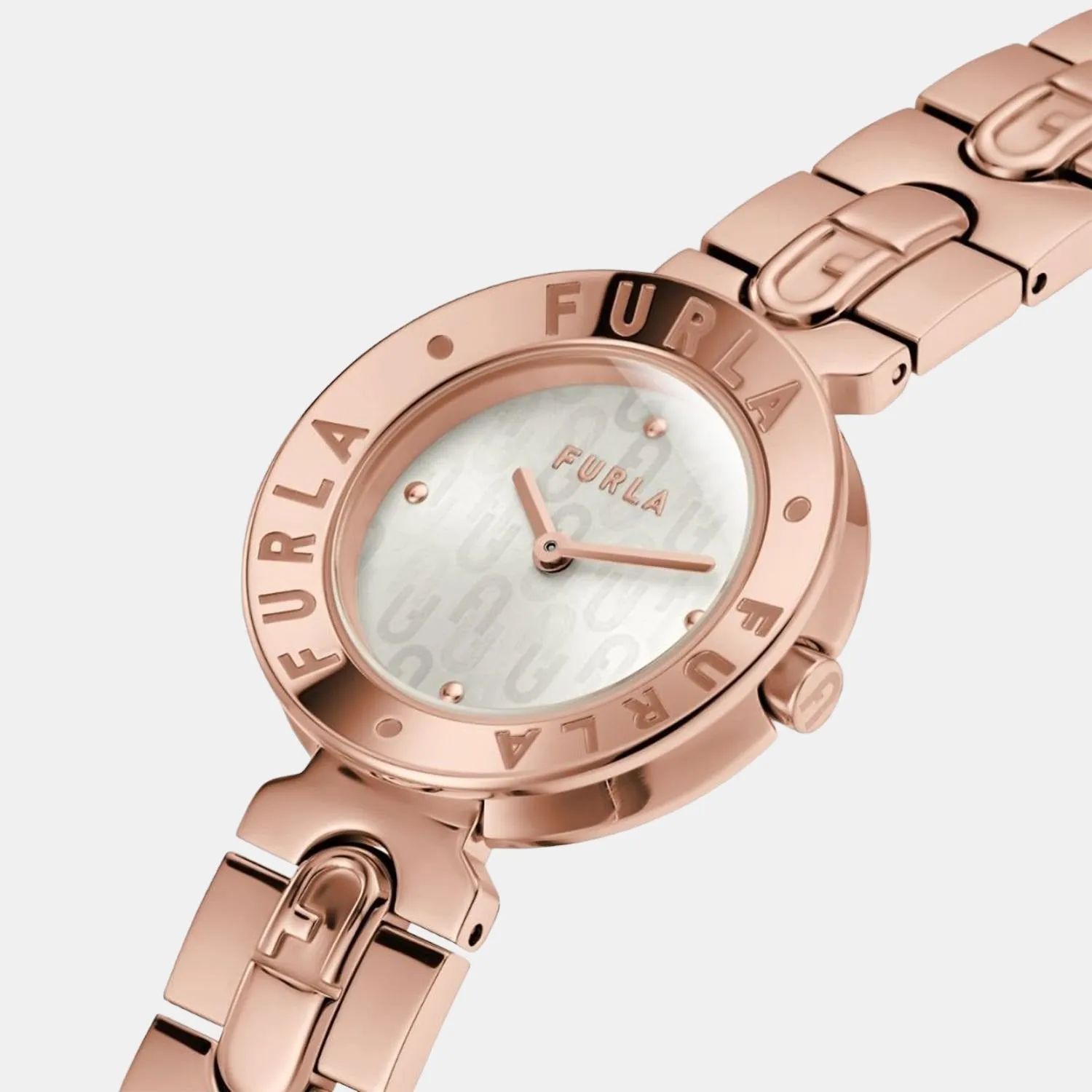 Women Rose Gold Analog Leather Watch WW00004008L3